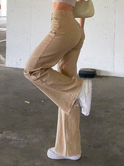 Einfarbige, gerade geschnittene Freizeithose 
