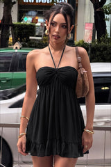 Minimalist Backless Curve Slip Dress