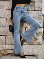 Lässige Jeans mit Fransen 