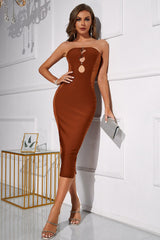 Pica trägerloses Bandagenkleid mit Cut-Outs