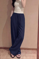 Linen Minimalist Straight Leg Pants