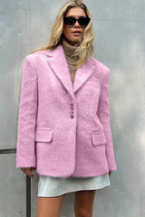Soft Pile Notch Collar Coat