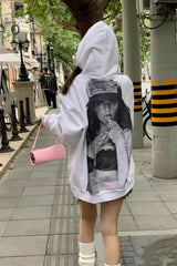 Lässiger Hoodie mit 3D-Charakterprint