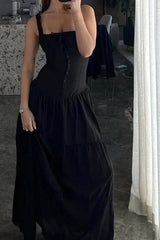 Beach Cotton Tank Maxi Dress