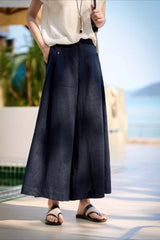 Breezy Linen Relaxed Wide Leg Pants