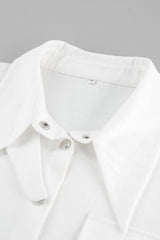 Unique Cropped Collared Blouse