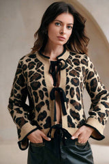 Slouchy Leopard Knitwear Cardigan