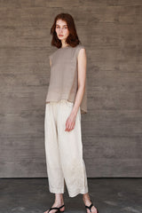 Linen Relaxed Cropped Pants