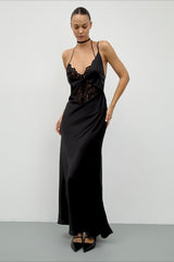 Hollow Out High Waist Lace Dress