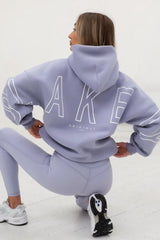 Bedruckter, dicker, lockerer Hoodie