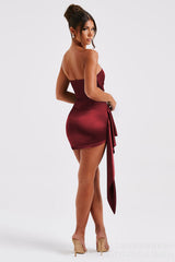 Schlankes, trägerloses Bodycon-Partykleid