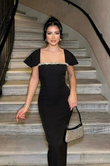 Strassbesetztes Bandagen-Partykleid