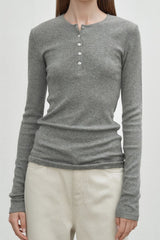 Tencel-Mischgewebe, Rundhalsausschnitt, gerippte, schmale Basisschicht