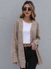 Einfarbiger Strickcardigan 