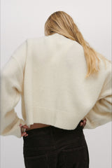 Lockere Strickjacke mit Rundhalsausschnitt