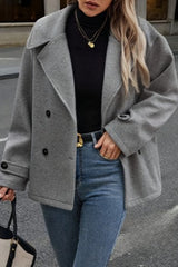 Oversized, vielseitiger, kurzer Blazer aus Wollmischung
