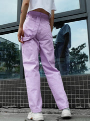 Lila, lockere Hose 