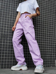 Lila, lockere Hose 