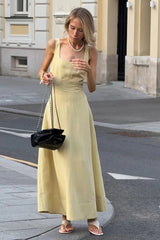Elegant Square Neck Slim Fit Slip Dress