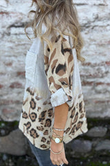 Lockere, bequeme Bluse mit Leopardenmuster