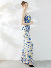 schlankes langes Abendkleid 