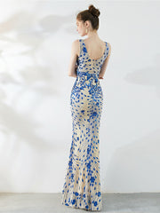schlankes langes Abendkleid 