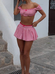BONNIEE MINIROCK ROTES GINGHAM