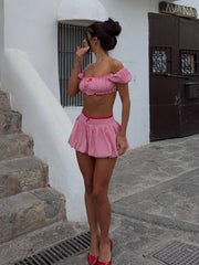 BONNIEE MINIROCK ROTES GINGHAM