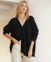 Kaschmir-Cocoon-Strickjacke