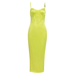 Trägerloses, ärmelloses, gestreiftes Midi-Bodycon-Kleid HB76590