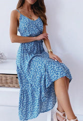 High-Low-Kleid aus weichem Gänseblümchenkleid