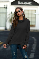 Rollkragenpullover aus Waffelstrick