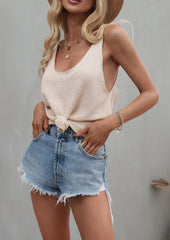 Strick-Tanktop mit Rundhalsausschnitt