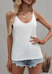 Strick-Tanktop mit Rundhalsausschnitt
