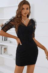 Mavise Schnür-Mini-Bandagenkleid