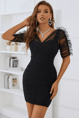 Mavise Schnür-Mini-Bandagenkleid