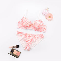 Dessous-Set mit Bügeln und Wellenmuster 