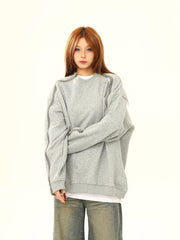 Sweatshirt mit seitlichem Reißverschluss
