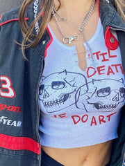 Tanktop mit Totenkopfprint 