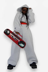 Zweiteiliger Streetwear-Sweater-Anzug mit lockerem Strickmuster