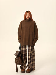 Rollkragenpullover im Boyfriend-Stil
