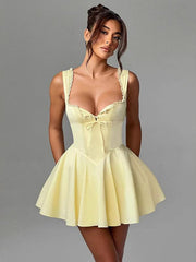 Trägerkleid mit Neckholder-Rücken, einfarbig
