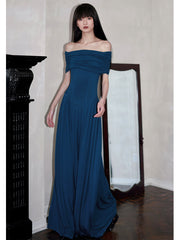 Azure Grace schulterfreies Abendkleid