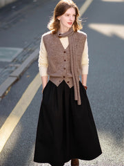 Vintage Draped Knit Top
