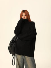 Rollkragenpullover im Boyfriend-Stil