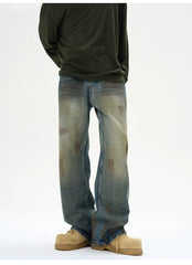 Used-Look-Jeans aus zerrissenem Denim