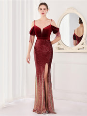elegantes Abendkleid mit Trägern 