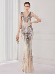 Pailletten-Trägerkleid 