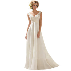 Romantisches, charmantes Braut-Abendkleid mit V-Ausschnitt und Spitze aus Mesh 