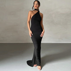 Neckholder-Kleid, ärmellos, rückenfrei 